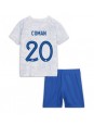 Francie Kingsley Coman #20 Venkovní dres pro děti MS 2022 Krátký Rukáv (+ trenýrky)